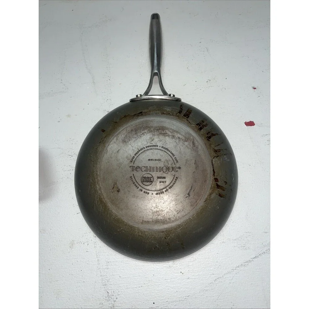 Technique Hard Anodized Nonstick Normal Sides Fry Pan 10